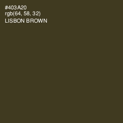 #403A20 - Lisbon Brown Color Image
